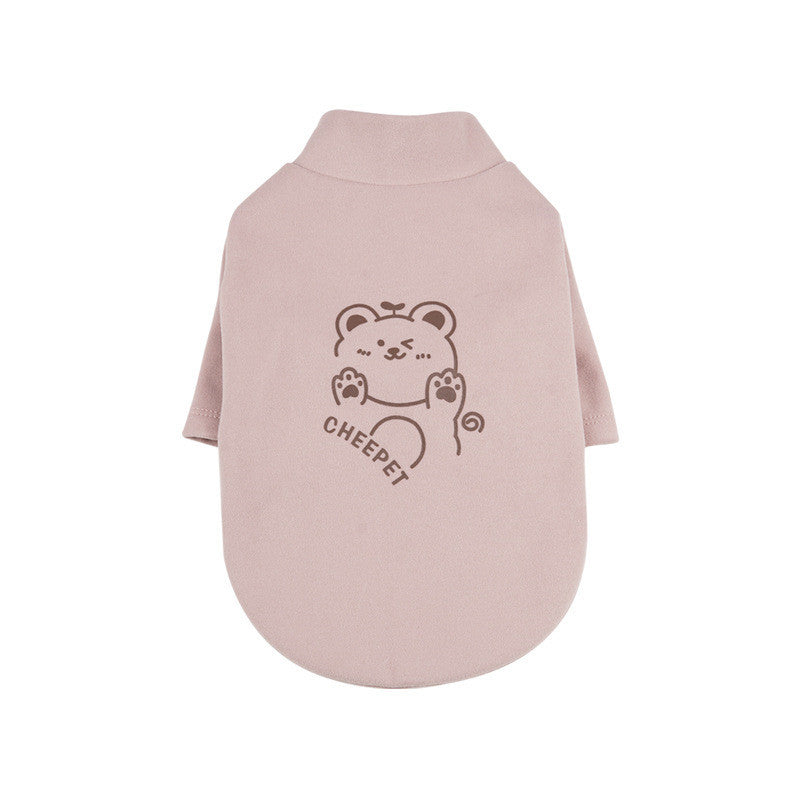 Printed Bear Sweater Shedding To Keep Warm - Pimmbi