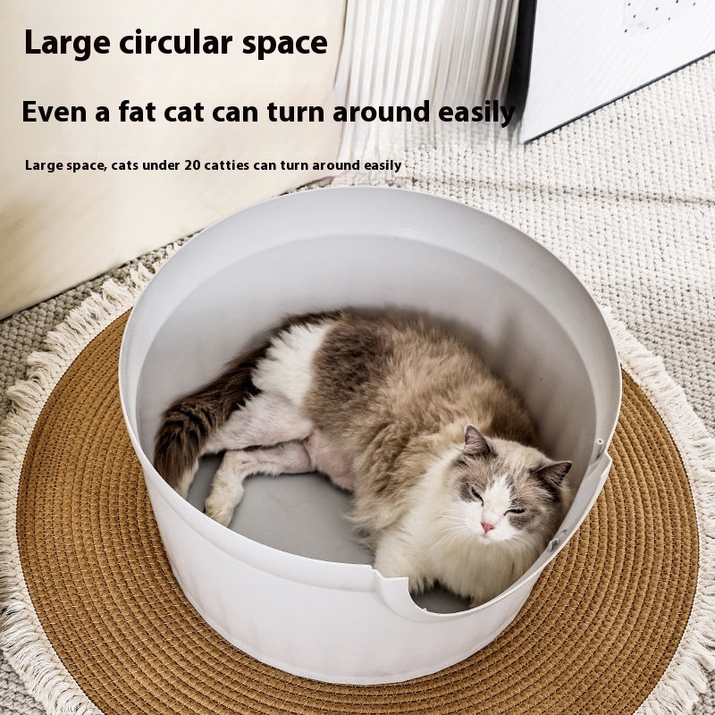 Hidden Fully Enclosed Green Plant Cat House Toilet Litter Box Folding Splash-proof