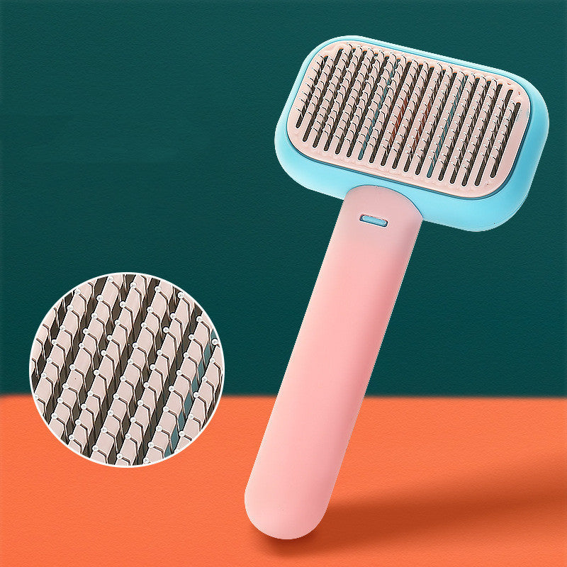 New Pet Cat Dog Hair Brush Hair Massage Comb Open-Knot Brush Grooming Cleaning Tool Stainless Steel Comb - Pimmbi
