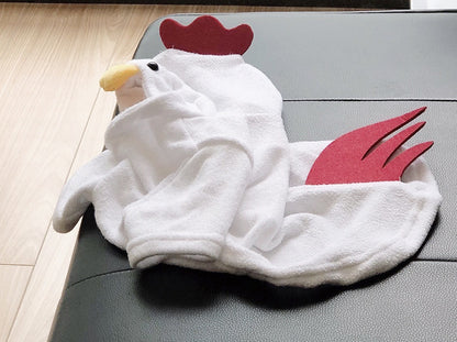Rooster Style Dog Sweater With Hood Cute Makeover - Pimmbi