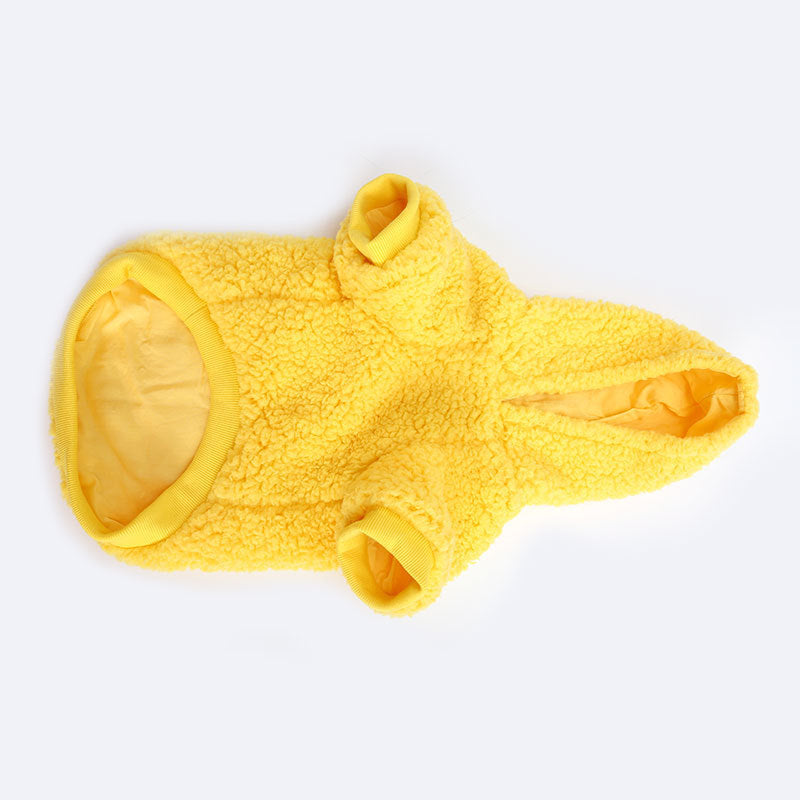 Cotton Fleece Solid Color Cotton Small And Medium-sized Dog Cat Sweater - Pimmbi