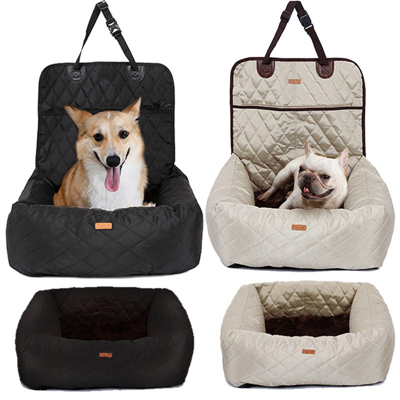 2 In 1 Pet Dog Carrier Folding Car Seat Pad Thickened Multi-purpose Pet Bed Dog Car Mattress Pets Supplies - Pimmbi