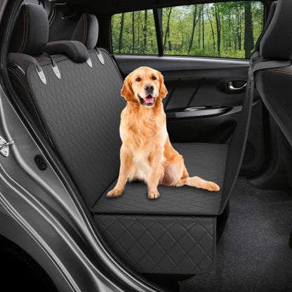 Dog Car Seat Cover View Mesh Pet Carrier Hammock Safety Protector Car Rear Back Seat Mat With Zipper And Pocket For Travel - Pimmbi