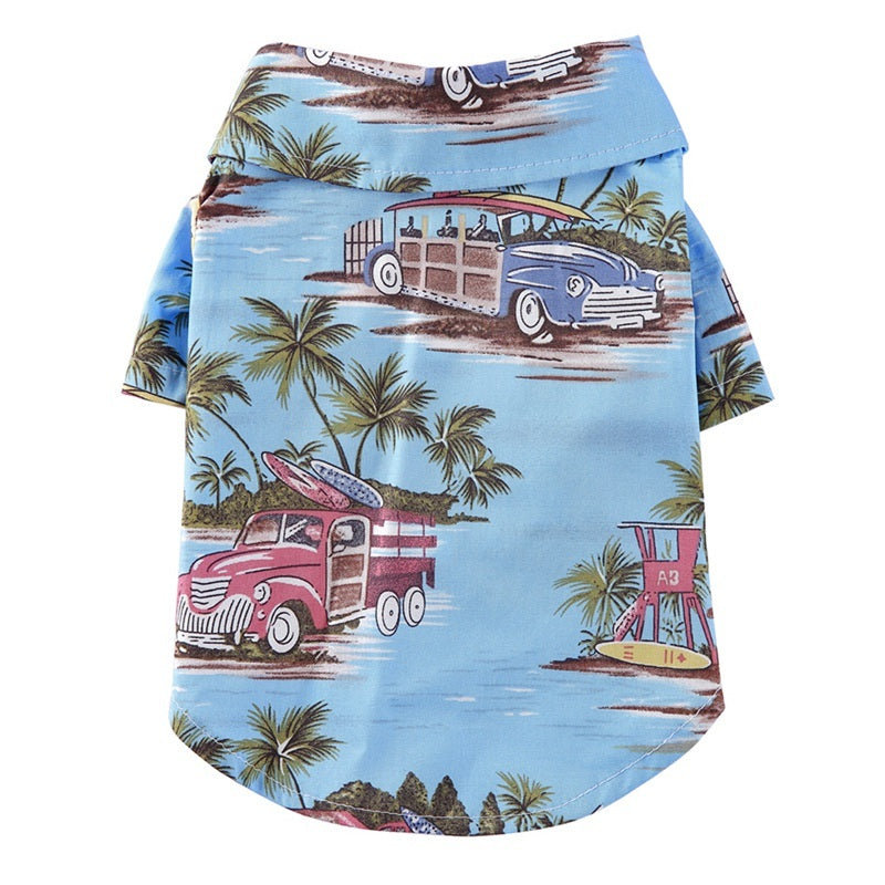 Hawaiian dog style shirt clothes - Pimmbi