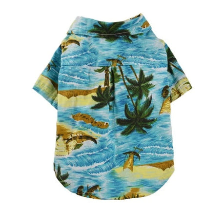 Hawaiian dog style shirt clothes - Pimmbi