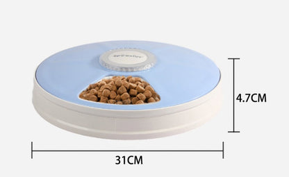 Pet Automatic Round Timing Feeder with 6 Grids Voice Recorder