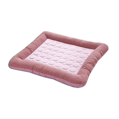 Pet Cooling Pad Bed For Dogs Cats Puppy Kitten Cool Mat Pet Blanket Ice Silk Material Soft For Summer Sleeping  Blue Breathable - Pimmbi