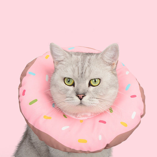 Cat Headgear Anti-lick And Bite Waterproof Soft Cloth Elizabethan Ring Sterilization Pet Collar - Pimmbi