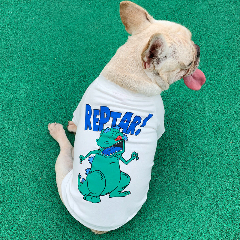 Spring and Autumn Cartoon Print Dog Two-legged Pet Parent-child Wear - Pimmbi