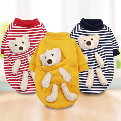 Cat Dog Pet Clothes for Small Dog Cute Sweater Spring Cat Cute Teddy Bear - Pimmbi
