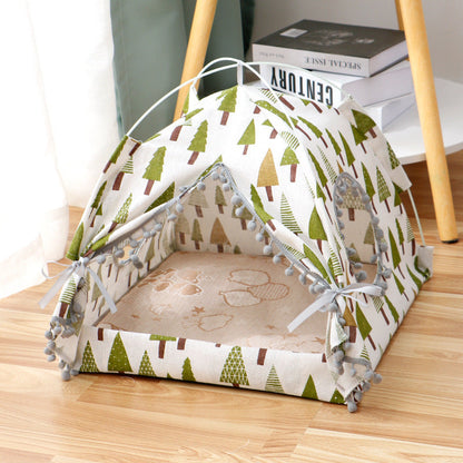 Cat Tent Cat Cat House Enclosed Pet Bed - Pimmbi
