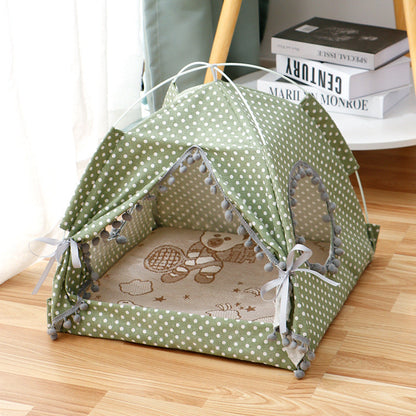 Cat Tent Cat Cat House Enclosed Pet Bed - Pimmbi