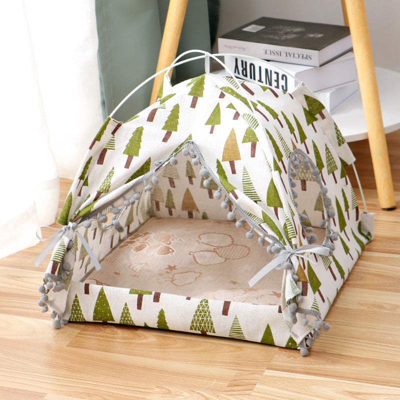 Cat Tent Cat Cat House Enclosed Pet Bed - Pimmbi