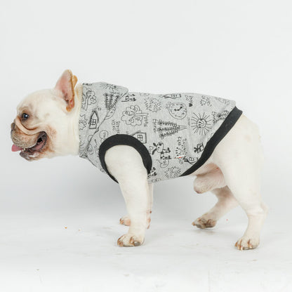 Cartoon Hooded Short-sleeved Sweater Casual Cartoon Vest - Pimmbi