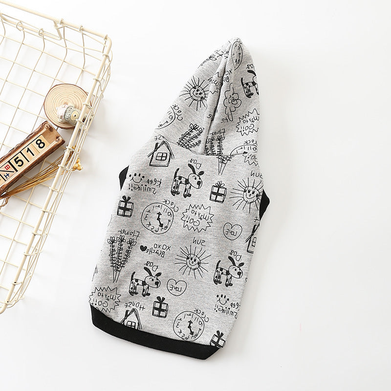 Cartoon Hooded Short-sleeved Sweater Casual Cartoon Vest - Pimmbi