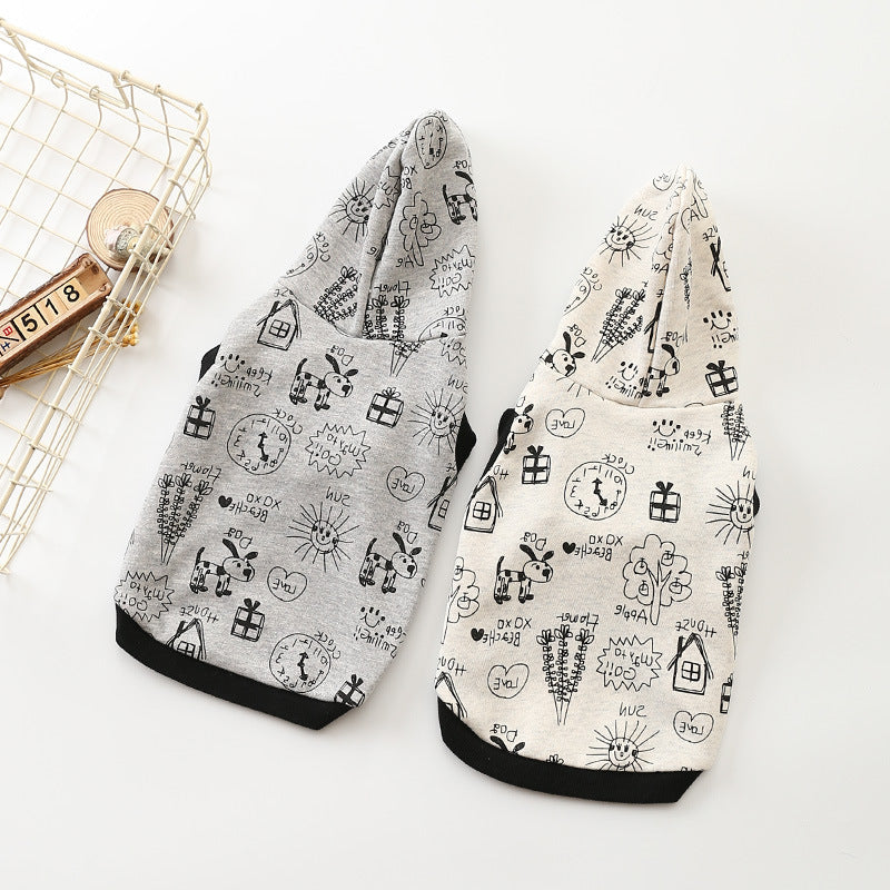 Cartoon Hooded Short-sleeved Sweater Casual Cartoon Vest - Pimmbi