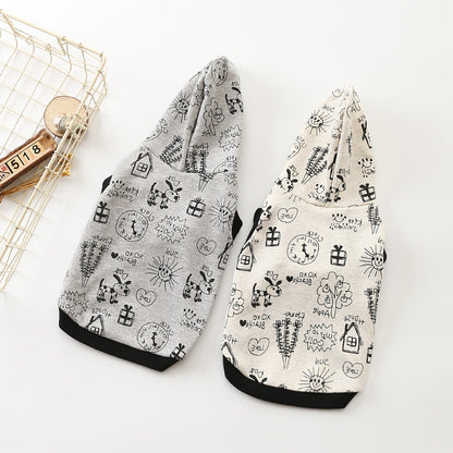 Cartoon Hooded Short-sleeved Sweater Casual Cartoon Vest - Pimmbi