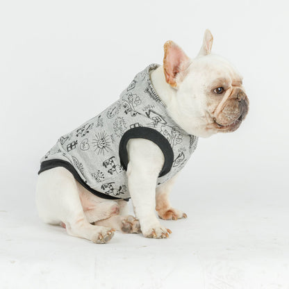 Cartoon Hooded Short-sleeved Sweater Casual Cartoon Vest - Pimmbi