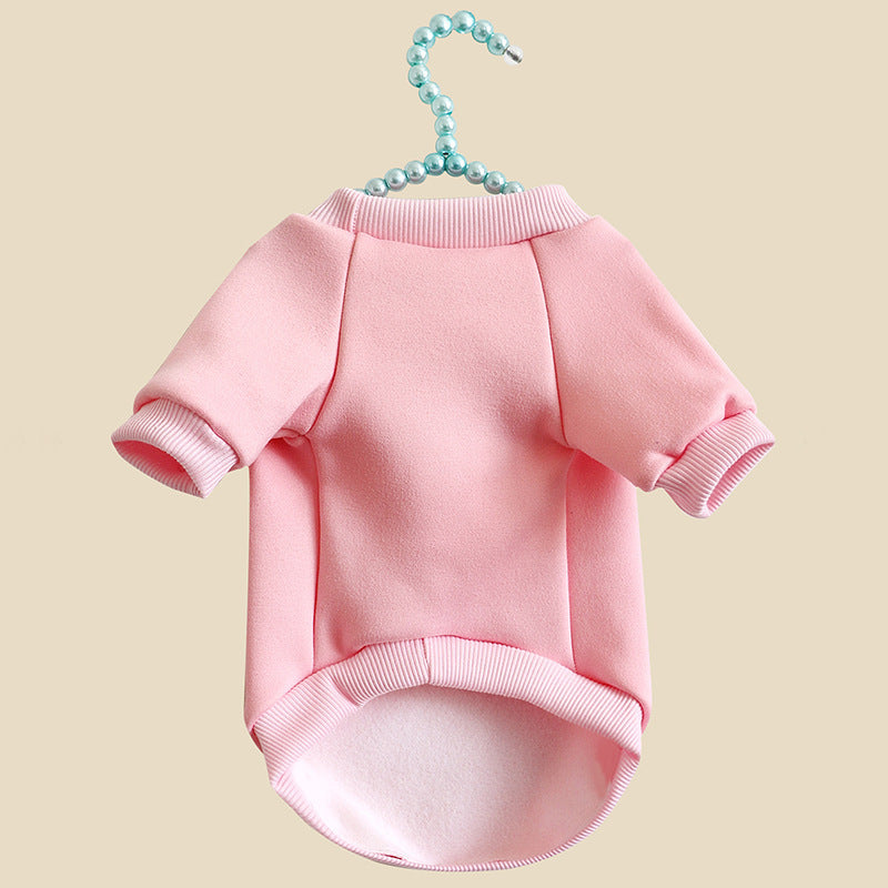 Pet Sweater Breathable Warm With Velvet Dog Clothes - Pimmbi