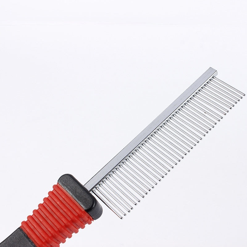 Pet Open Knot Double Row Density Comb Cleaning Beauty Massage