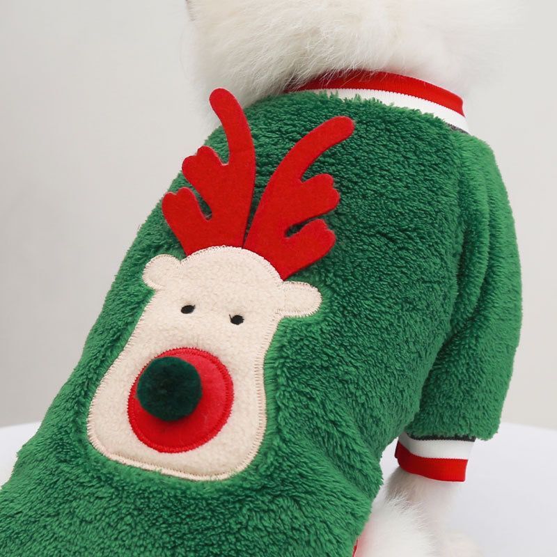Pet Plus Velvet Christmas Print Sweater - Pimmbi