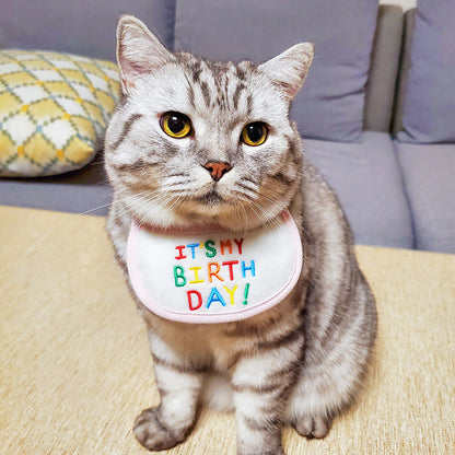 Factory Wholesale Direct Supply Pet Cat Bib Holiday Birthday Bib Pet Supplies Bib Triangle Scarf - Pimmbi