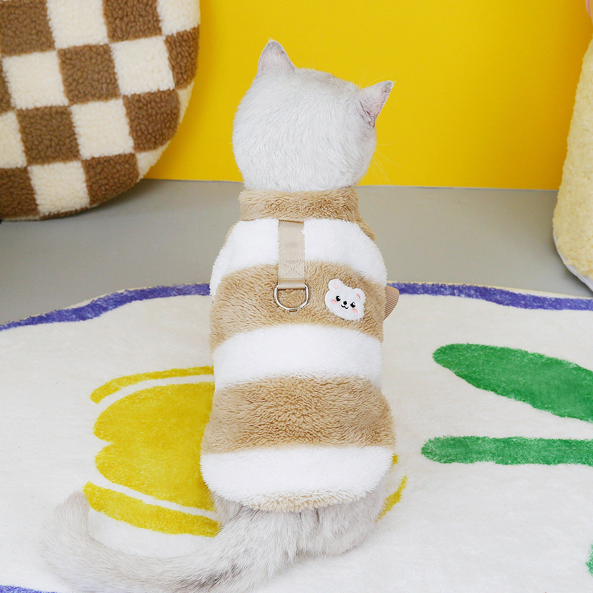 Pet Cat Clothes Fleece Sweatshirt - Pimmbi