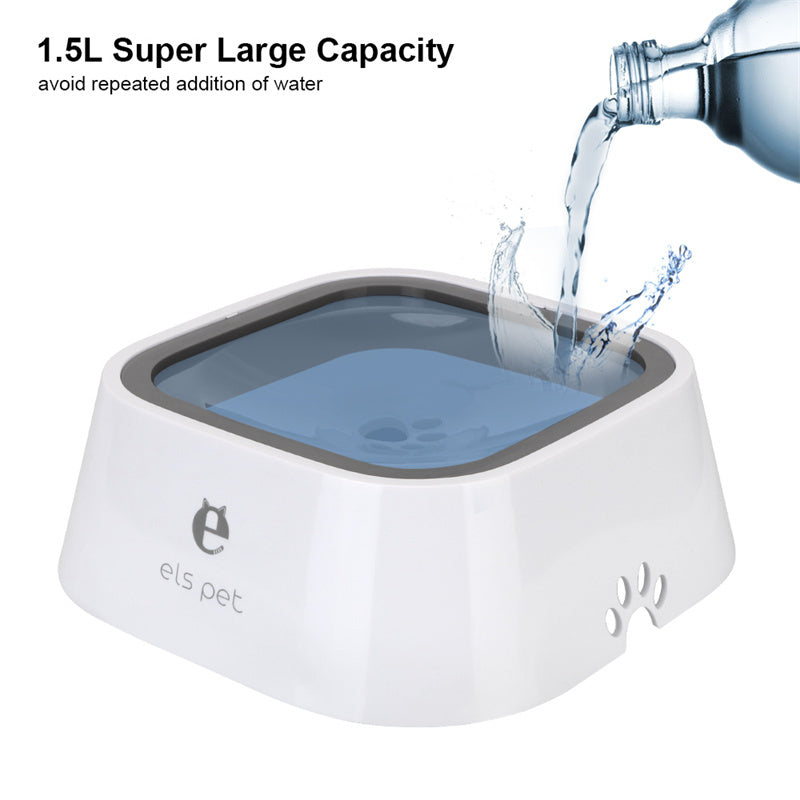 1.5L Cat Dog Water Bowl Carried Floating Bowl Anti-Overflow Slow Water Feeder Dispenser Pet Fountain ABS&PP Dog Supplies - Pimmbi