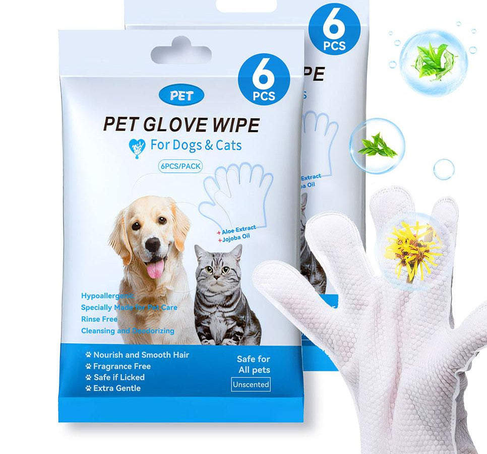 Pet Disposable Gloves Cat Dog Cleaning Dry Cleaning Gloves Pet Products