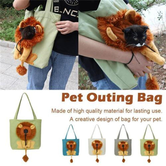 Soft Pet Carriers Lion Design Portable Breathable Bag Cat Dog Carrier Bags Outgoing Travel Pets Handbag With Safety Zippers - Pimmbi