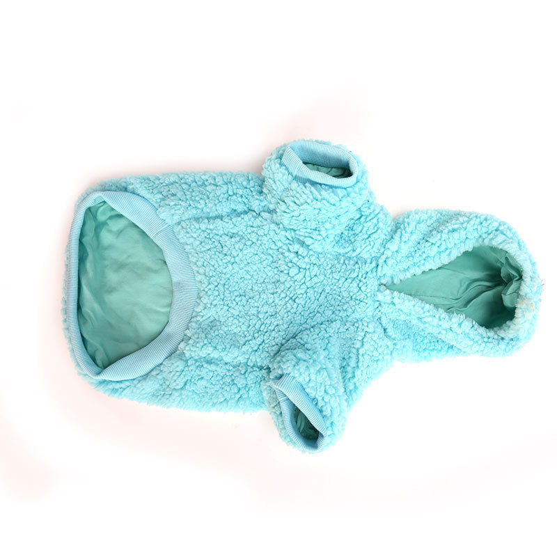 Cotton Fleece Solid Color Cotton Small And Medium-sized Dog Cat Sweater - Pimmbi