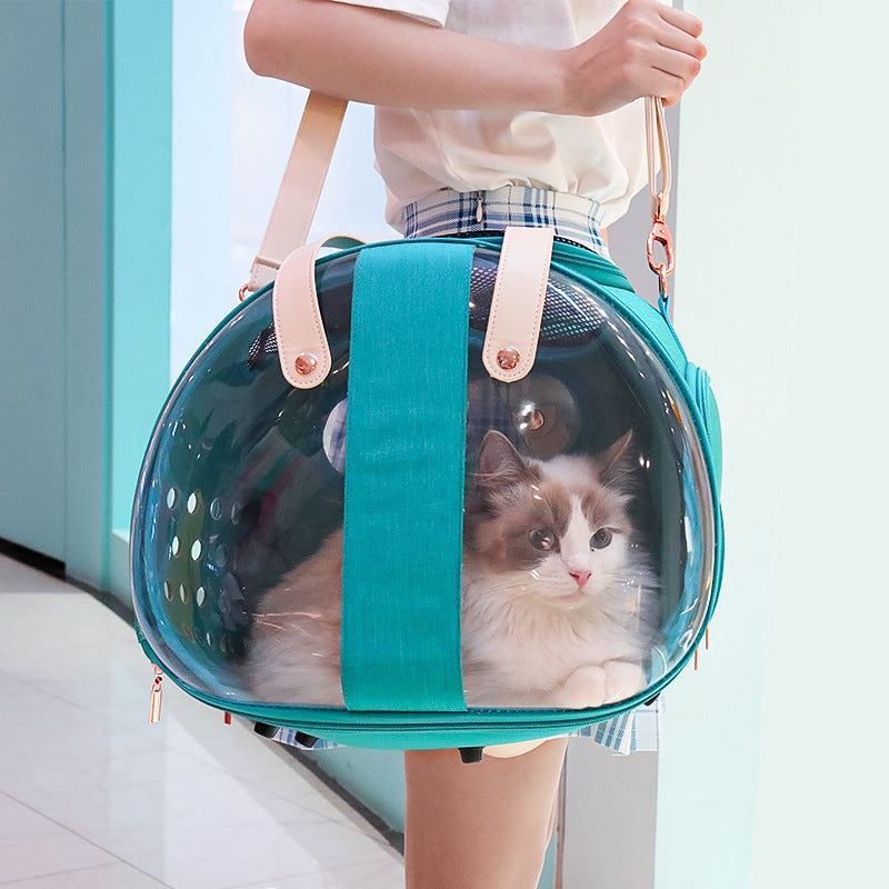 Double Fish Transparent Dog Bag Puppy Cat Cane Backpack Accessory Things Accessoires Bag Products Small Cage Pet Animal Seat Bed Double Fish Transparent Dog Bag Puppy Cat Cane Backpack Access - Pimmbi