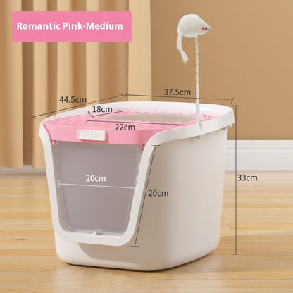 Fully Enclosed Deodorant Top-in Extra Large Splash-proof Cat Litter Basin