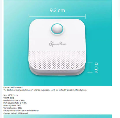 DownyPaws 4000mAh Smart Cat Odor Purifier For Cats Litter Bo - Pimmbi