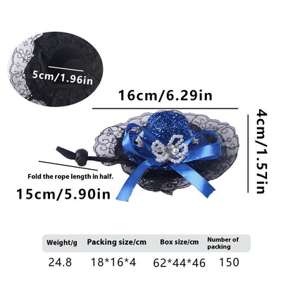 Pet Lace Hat Cat Photo Dress Up Hair Accessories - Pimmbi