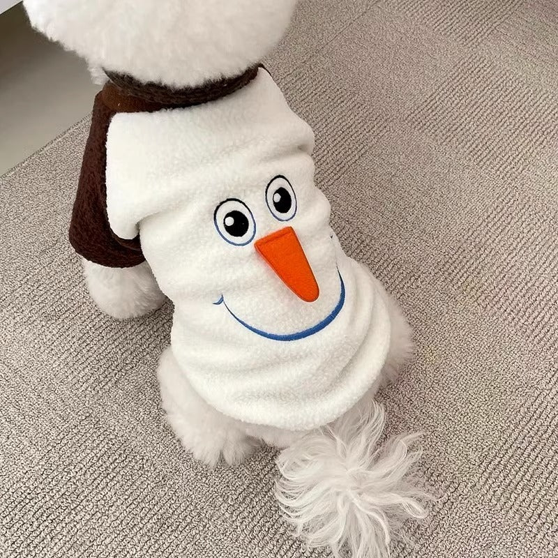 Christmas Funny Transformation Snowman Dog Hoodie - Pimmbi