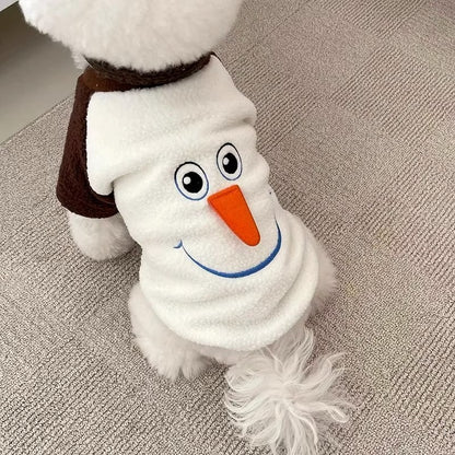 Christmas Funny Transformation Snowman Dog Hoodie - Pimmbi