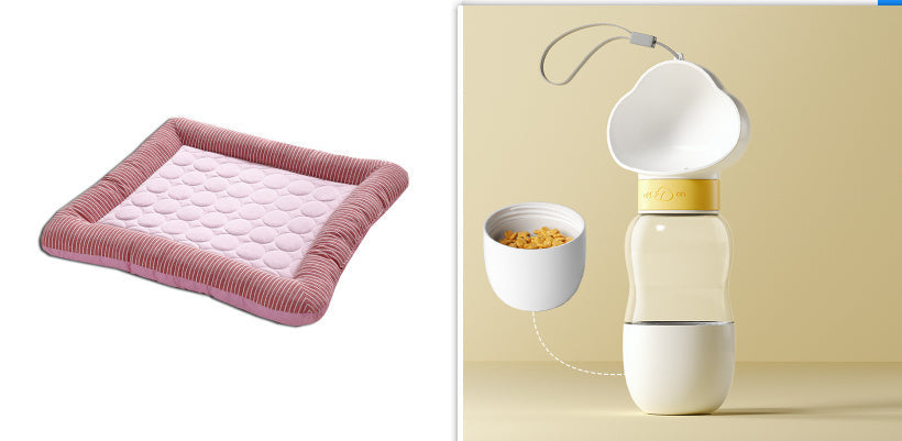 Pet Cooling Pad Bed For Dogs Cats Puppy Kitten Cool Mat Pet Blanket Ice Silk Material Soft For Summer Sleeping  Blue Breathable - Pimmbi