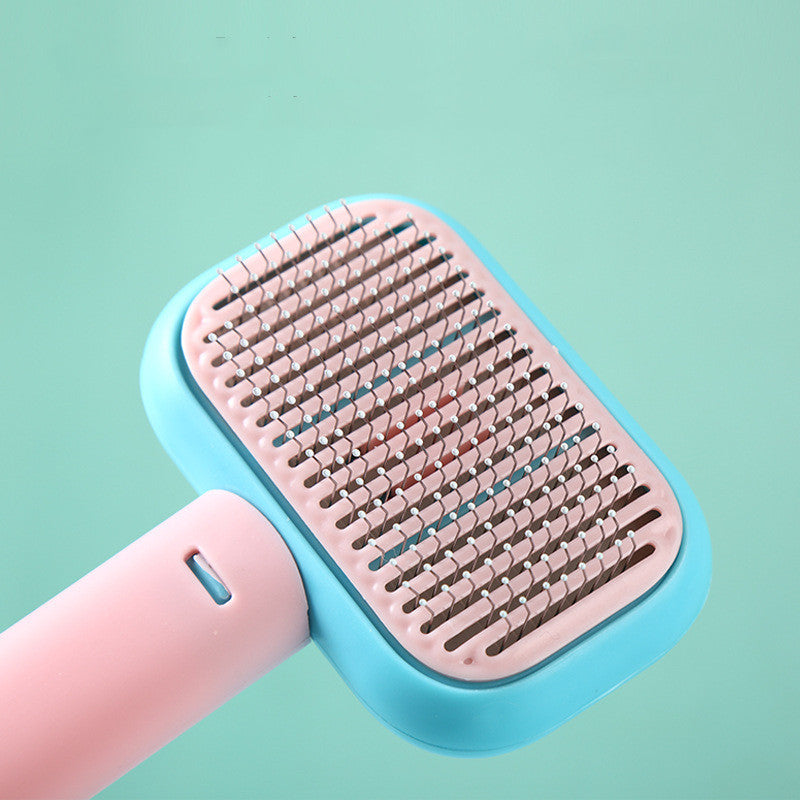 New Pet Cat Dog Hair Brush Hair Massage Comb Open-Knot Brush Grooming Cleaning Tool Stainless Steel Comb - Pimmbi