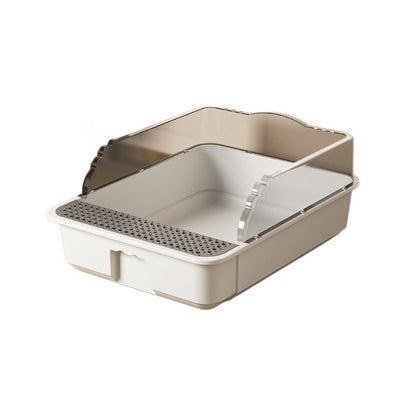 Pet Supplies Splash-proof Toilet Extra Large Cat Litter Basin Sub Semi-closed Litter Box