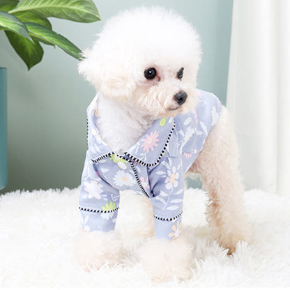 French Small Incense Style Fighting Pet Clothes Dog Pajamas