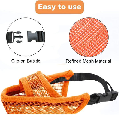 Breathable Mesh Muzzle For Dogs Anti-bite Anti-barking Anti-eating Anti-barking For Large Medium And Small Dogs - Pimmbi