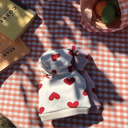 Warm And Cute Printed Love Sweater Pet - Pimmbi