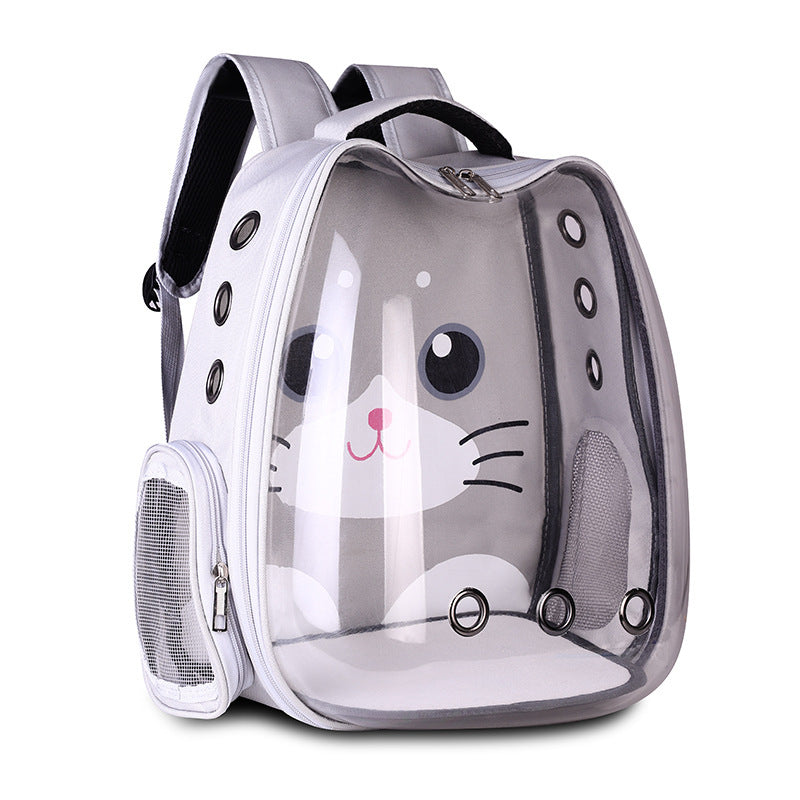 Pet Supplies Pet Backpack Convenient Pet Space Bag Breathable Shoulder Cat Bag Dog Bag - Pimmbi
