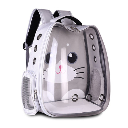 Pet Supplies Pet Backpack Convenient Pet Space Bag Breathable Shoulder Cat Bag Dog Bag - Pimmbi