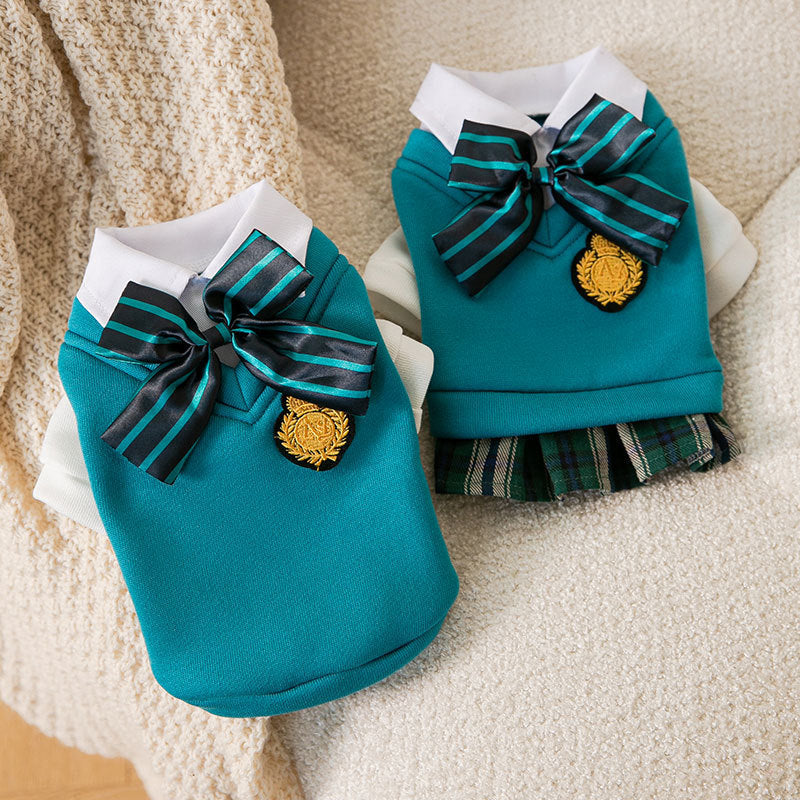 Pet Dog College Style Uniform Bow Tie Set - Pimmbi