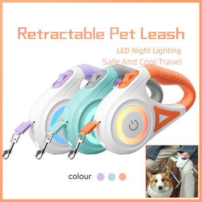 Dog Leash Retractable Leash And Dog Collar Spotlight Automatic Pet Dog Cat Traction Rope For Small Medium Dogs Pet Product - Pimmbi