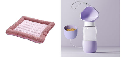 Pet Cooling Pad Bed For Dogs Cats Puppy Kitten Cool Mat Pet Blanket Ice Silk Material Soft For Summer Sleeping  Blue Breathable - Pimmbi