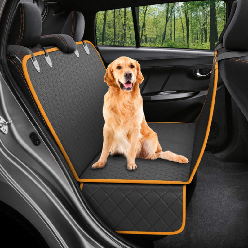 Dog Car Seat Cover View Mesh Pet Carrier Hammock Safety Protector Car Rear Back Seat Mat With Zipper And Pocket For Travel - Pimmbi