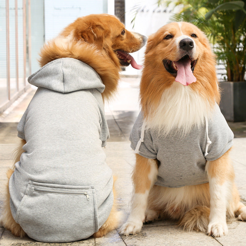 Fashion Pet Dog Simple Zipper Pocket Sweater - Pimmbi